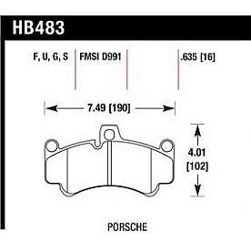 Hawk Performance Brake Pad - HB483S.635