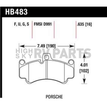 Hawk Performance Brake Pad - HB483S.635