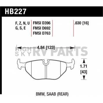 Hawk Performance Brake Pad - HB227F.630-1