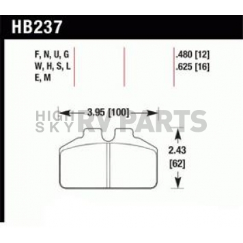 Hawk Performance Brake Pad - HB237U.625