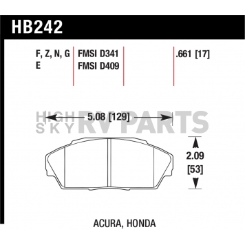 Hawk Performance Brake Pad - HB242F.661-1