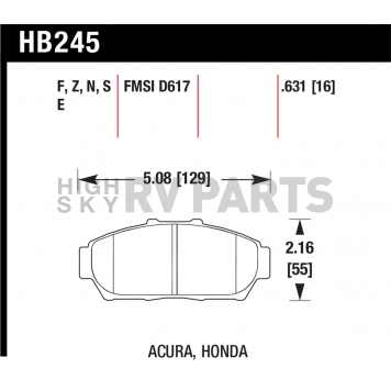 Hawk Performance Brake Pad - HB245F.631-1