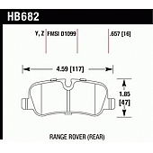 Hawk Performance Brake Pad - HB682Y.657