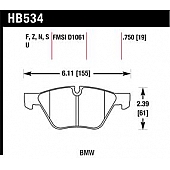 Hawk Performance Brake Pad - HB534S.750