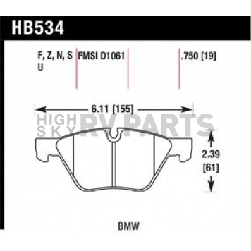 Hawk Performance Brake Pad - HB534S.750