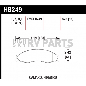 Hawk Performance Brake Pad - HB249F.575-1