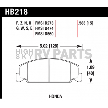 Hawk Performance Brake Pad - HB218G.583-1