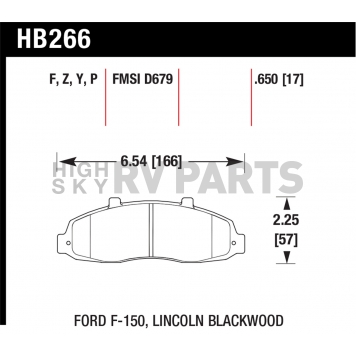 Hawk Performance Brake Pad - HB266Y.650-1