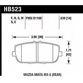 Hawk Performance Brake Pad - HB523S.539