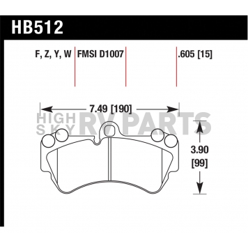 Hawk Performance Brake Pad - HB512W.605-1