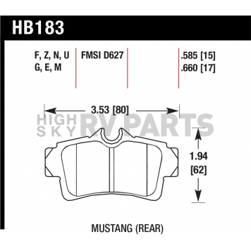 Hawk Performance Brake Pad - HB183M.585-1