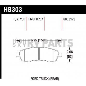 Hawk Performance Brake Pad - HB303P.685-1