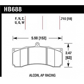 Hawk Performance Brake Pad - HB688F.710