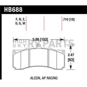 Hawk Performance Brake Pad - HB688F.710
