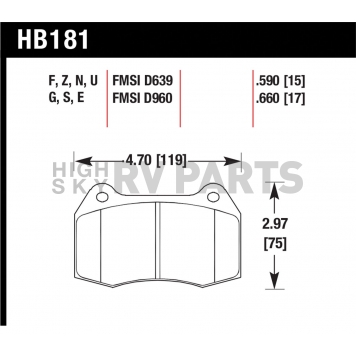 Hawk Performance Brake Pad - HB181U.590-1