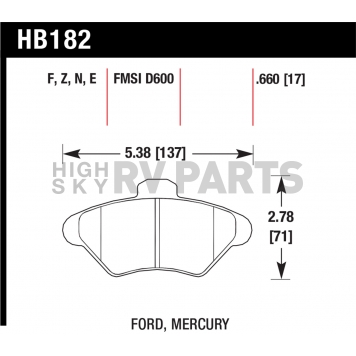 Hawk Performance Brake Pad - HB182E.660-1
