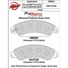 Wilwood Brakes Brake Pad - 150-D1092K