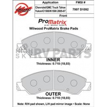 Wilwood Brakes Brake Pad - 150-D1092K