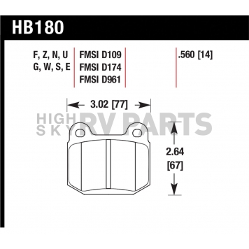 Hawk Performance Brake Pad - HB180F.640-1