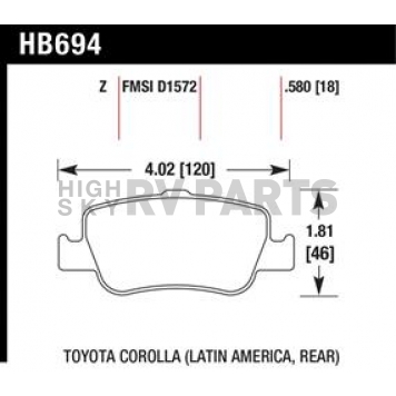 Hawk Performance Brake Pad - HB694Z.580