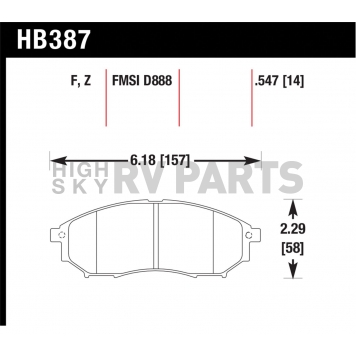 Hawk Performance Brake Pad - HB387F.547-1