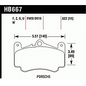 Hawk Performance Brake Pad - HB667G.622