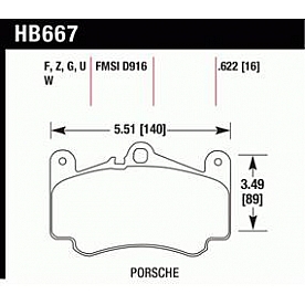 Hawk Performance Brake Pad - HB667G.622