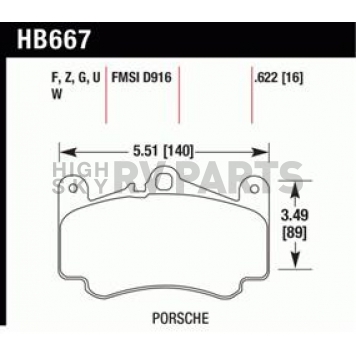 Hawk Performance Brake Pad - HB667G.622