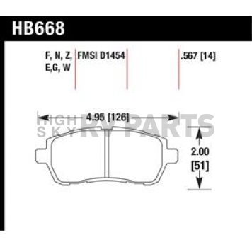 Hawk Performance Brake Pad - HB668Z.567