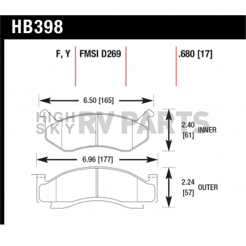 Hawk Performance Brake Pad - HB398F.680-1