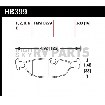 Hawk Performance Brake Pad - HB399F.630-1