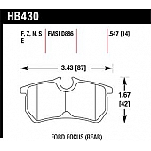 Hawk Performance Brake Pad - HB430B.547
