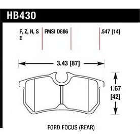 Hawk Performance Brake Pad - HB430B.547