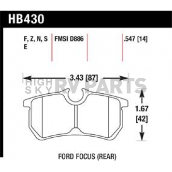 Hawk Performance Brake Pad - HB430B.547