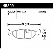 Hawk Performance Brake Pad - HB399S.630