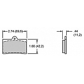 Wilwood Brakes Brake Pad - 15B-11966K