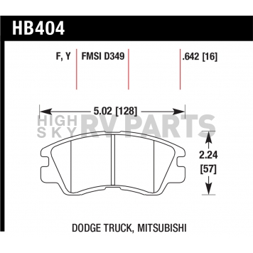 Hawk Performance Brake Pad - HB404F.642-1