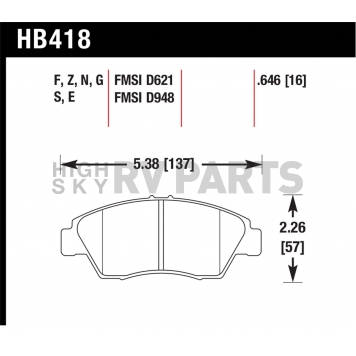 Hawk Performance Brake Pad - HB418Z.646-1