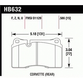 Hawk Performance Brake Pad - HB632U.586