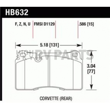 Hawk Performance Brake Pad - HB632U.586