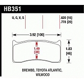 Hawk Performance Brake Pad - HB351U.620