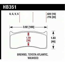 Hawk Performance Brake Pad - HB351U.620