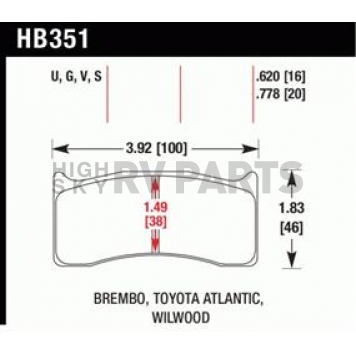 Hawk Performance Brake Pad - HB351U.620