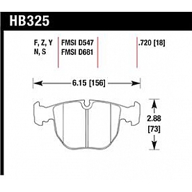 Hawk Performance Brake Pad - HB325S.720
