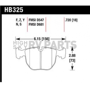 Hawk Performance Brake Pad - HB325S.720