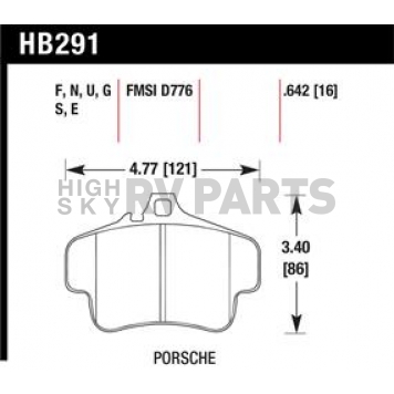 Hawk Performance Brake Pad - HB291S.642