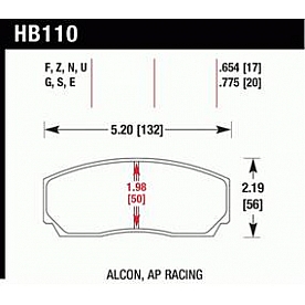Hawk Performance Brake Pad - HB110W.654