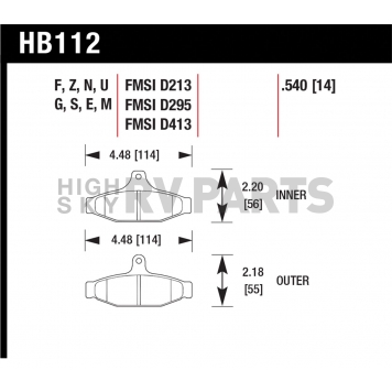 Hawk Performance Brake Pad - HB112F.540-1