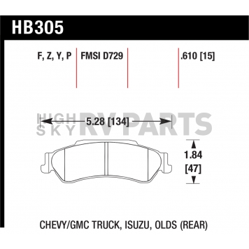 Hawk Performance Brake Pad - HB305F.610-1