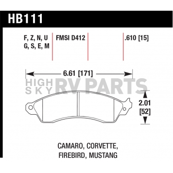 Hawk Performance Brake Pad - HB111E.610-1